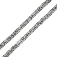 Non Magnetic Hematite Beads, silver color plated Approx 0.5mm Approx 16 Inch, Approx 