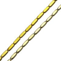 Perles hématite non-magnétique, hématite non magnétique, rectangle, Placage, plus de couleurs à choisir Environ 1mm Environ 15.5 pouce, Environ Vendu par brin