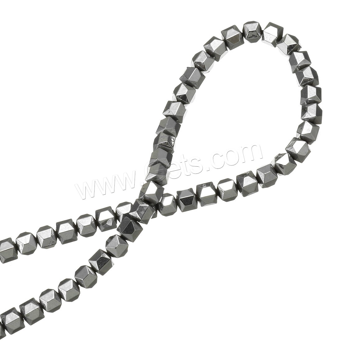 Non Magnetic Hematite Beads, silver color plated, different size for choice, Hole:Approx 0.5mm, Length:Approx 16 Inch, Sold By Strand