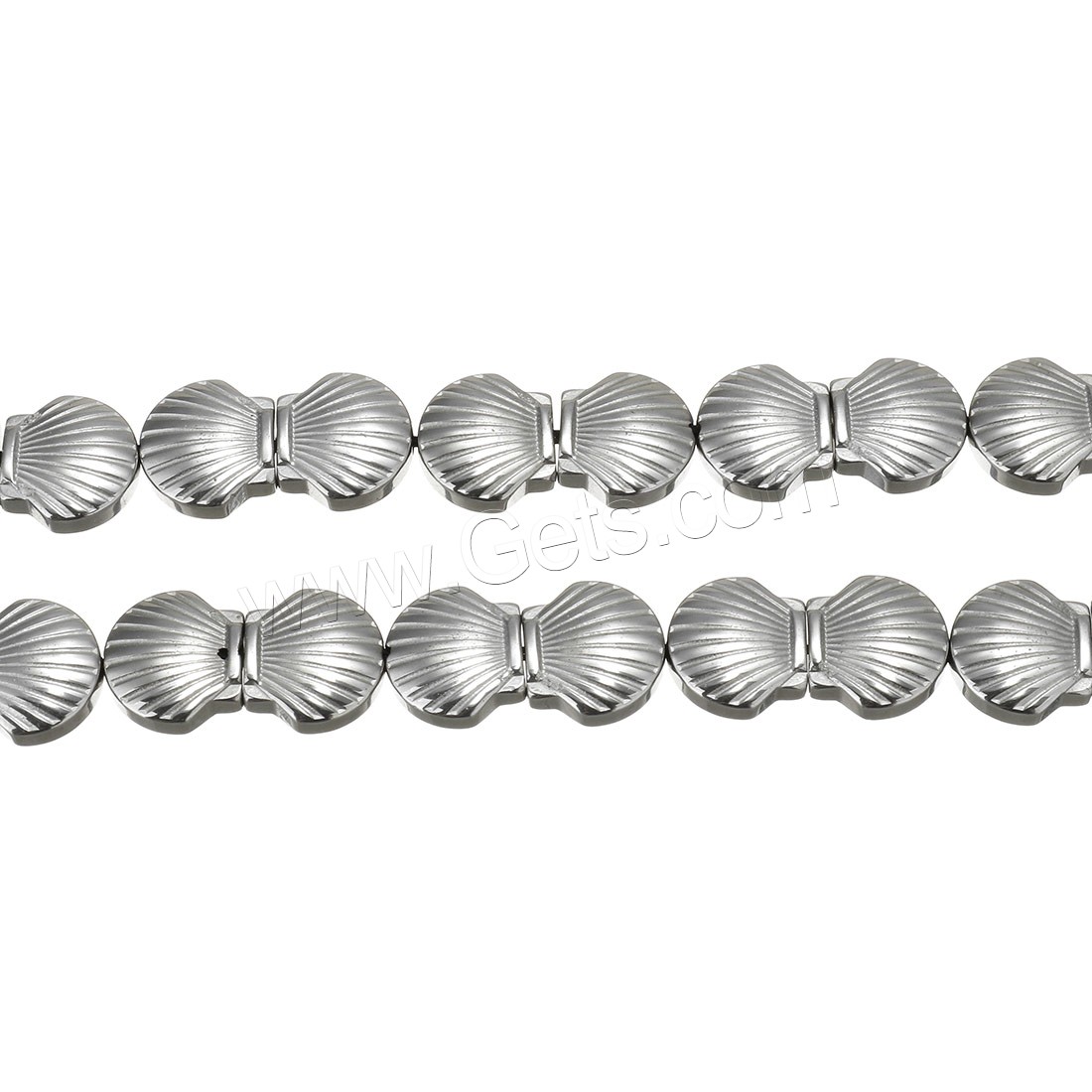 Perles hématite non-magnétique, hématite non magnétique, coquille, Placage, normes différentes pour le choix, Trou:Environ 1mm, Vendu par brin