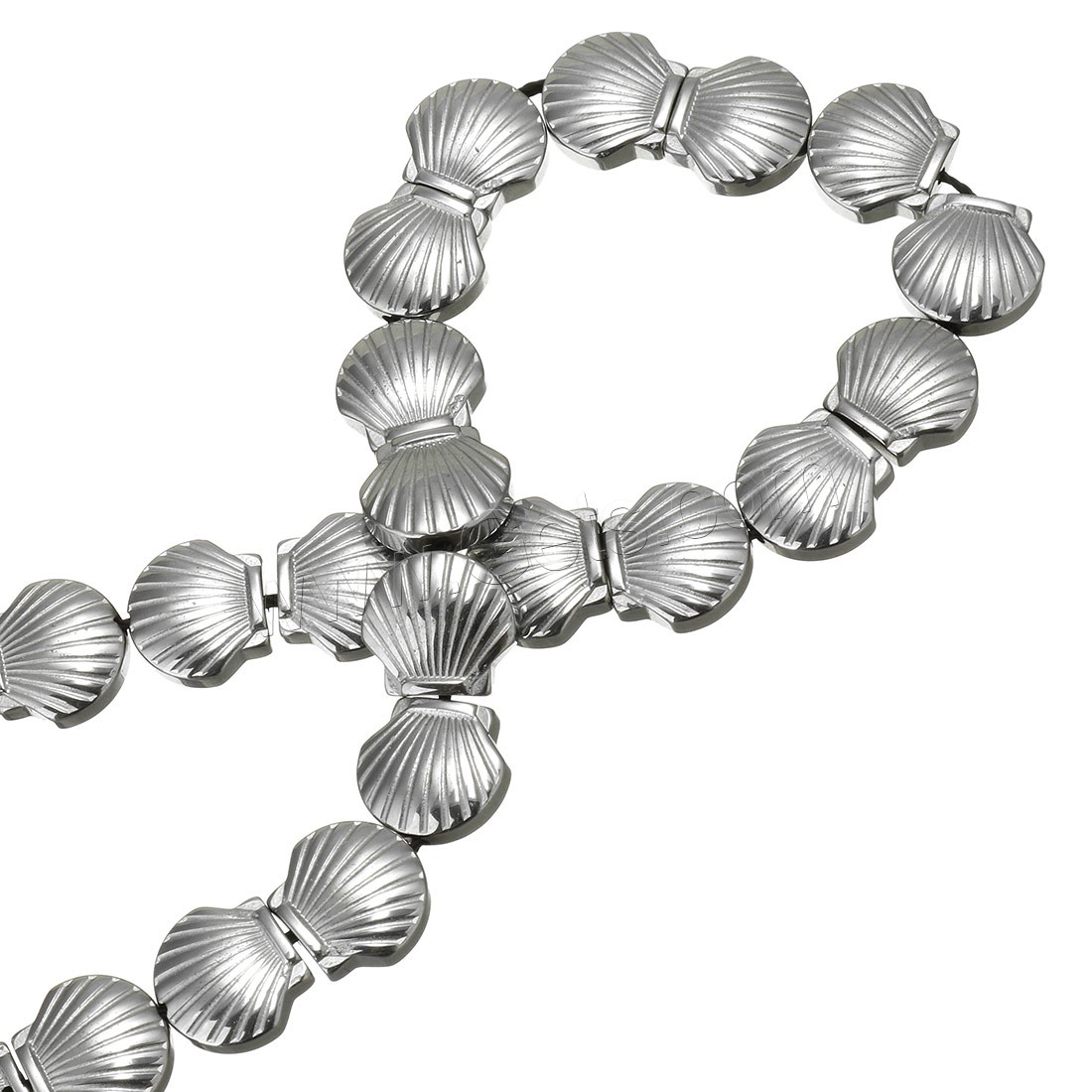 Perles hématite non-magnétique, hématite non magnétique, coquille, Placage, normes différentes pour le choix, Trou:Environ 1mm, Vendu par brin