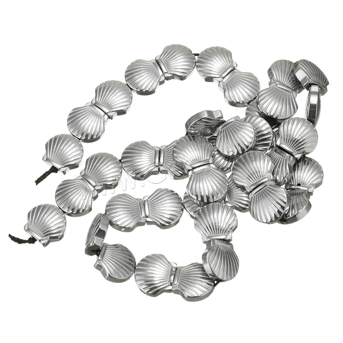 Nicht magnetische Hämatit Perlen, Non- magnetische Hämatit, Schale, plattiert, verschiedene Größen vorhanden, Bohrung:ca. 1mm, verkauft von Strang