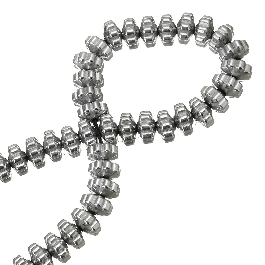 Las Perlas De Hematites Sin Magnético, Hematita no magnética, chapado en color de plata, diverso tamaño para la opción, agujero:aproximado 1.5mm, longitud:aproximado 16 Inch, Vendido por Sarta
