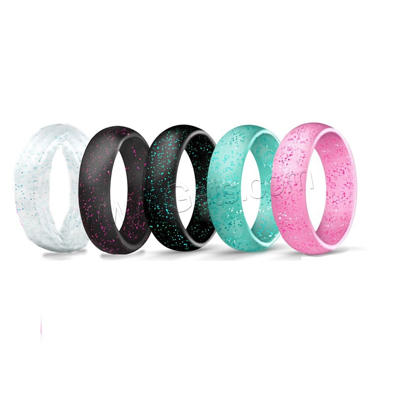 Silicone Finger Ring, Unisex & different size for choice, more colors for choice, 5.7mm, Sold By PC