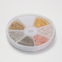Zinc Alloy Spacer Beads, with Plastic Box, plated, mixed colors, lead & cadmium free Approx 1mm, Approx 
