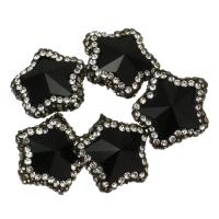 Clay Pave Beads, with Crystal, Star, faceted & with rhinestone Approx 1mm 