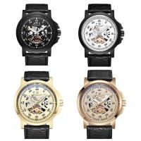 Bracelets de montre pour hommes, Cuir, avec verre & alliage de zinc, mouvement japonais, Placage, Résistant & imperméable, plus de couleurs à choisir Environ 7.4-9.4 pouce, Vendu par PC
