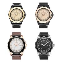 Men Wrist Watch, Leather, with zinc alloy dial & Glass, plated, hardwearing & for man & waterproof Approx 7.4-9.4 Inch 