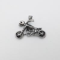 Stainless Steel Vehicle Pendant, Motorcycle, Unisex & blacken, original color Approx 2-4mm 