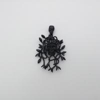 Stainless Steel Skull Pendant, plumbum black color plated, Unisex & blacken Approx 2-4mm 