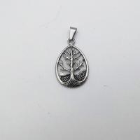 Stainless Steel Pendants, Tree, gold color plated, Unisex & blacken Approx 2-4mm 