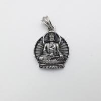 Stainless Steel Saint Pendant, Buddha, gold color plated, Unisex & blacken Approx 2-4mm 