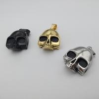 Stainless Steel Skull Pendant, plated, Unisex & blacken Approx 2-4mm 