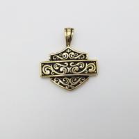Stainless Steel Pendants, gold color plated, Unisex & blacken Approx 2-4mm 
