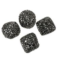 Strass Ton befestigte Perlen, Lehm pflastern, mit Strass, 16x18x16mm, Bohrung:ca. 1.5mm, verkauft von PC