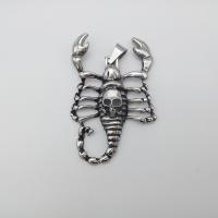 Stainless Steel Animal Pendants, Scorpion, Unisex & enamel & blacken, original color Approx 2-4mm 