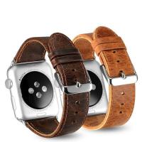 Leather Watch Band, with Zinc Alloy, for apple watch & Unisex Approx 7.5 Inch 