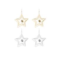 Zinc Alloy Drop Earring, Star, plated, for woman & hollow 