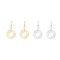 Zinc Alloy Drop Earring, Donut, plated, for woman & hollow 