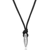 Stainless Steel Sweater Necklace, with Nylon Cord, Bullet, Unisex & blacken, original color, 600mm Approx 23.5 Inch 