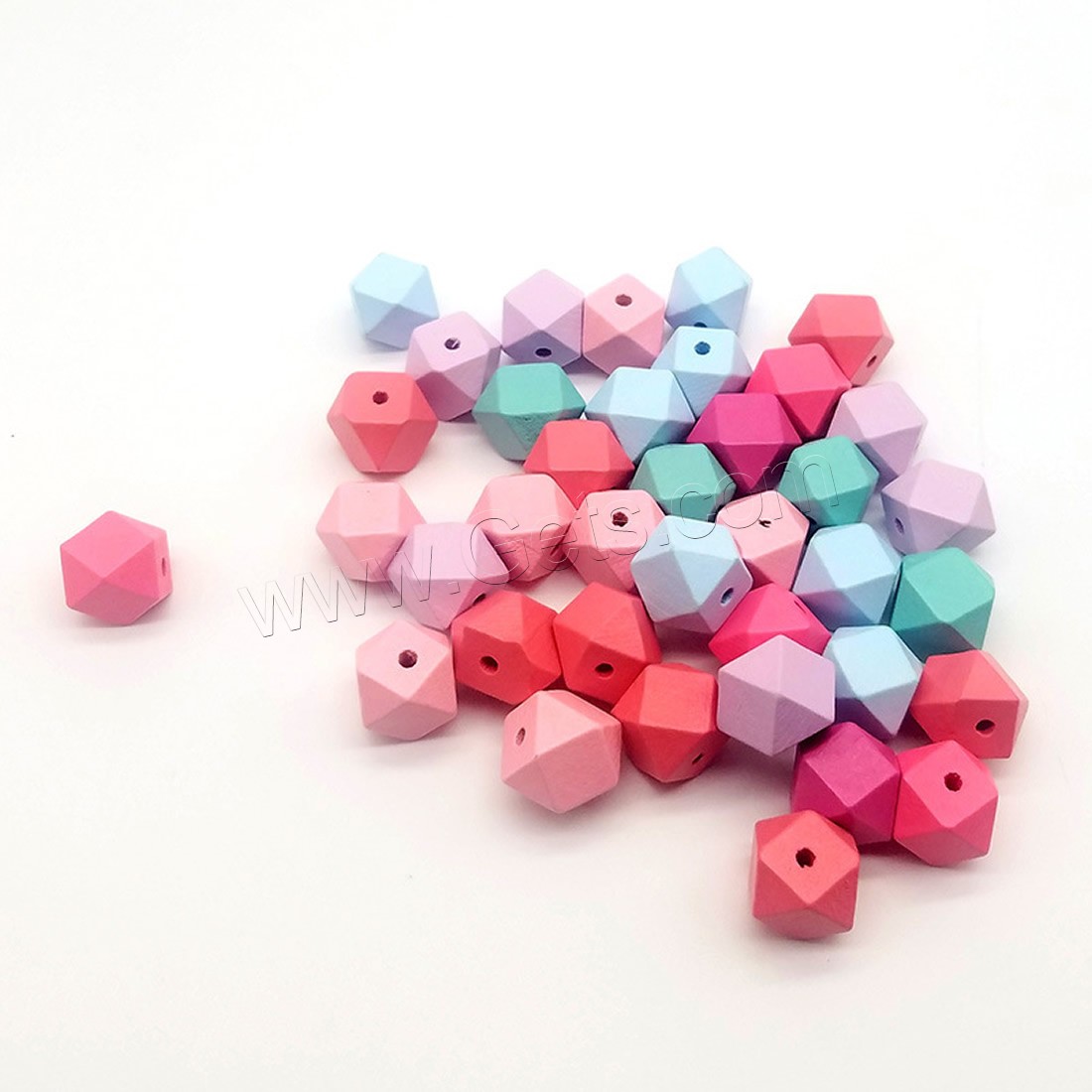 Original Wood Beads, different size for choice, mixed colors, Hole:Approx 1mm, Sold By Bag
