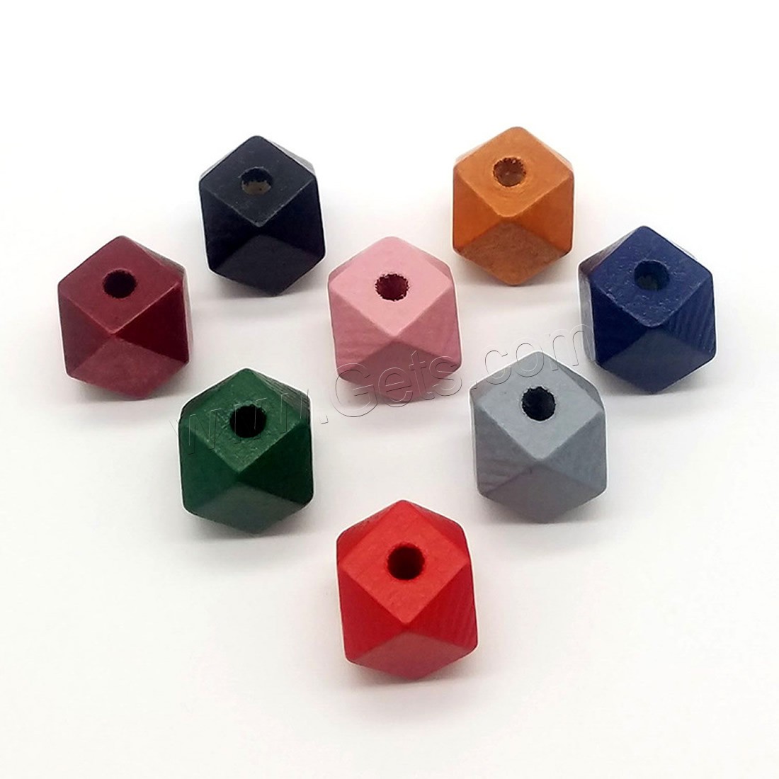 Perles en bois teints, DIY & normes différentes pour le choix, plus de couleurs à choisir, Trou:Environ 1mm, 50PC/sac, Vendu par sac
