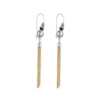 Glass Zinc Alloy Earring, with Glass, iron kidney earring hook, plated, for woman, lead & cadmium free 