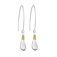 Zinc Alloy Drop Earring, iron earring hook, silver color plated, for woman & matte, lead & cadmium free 