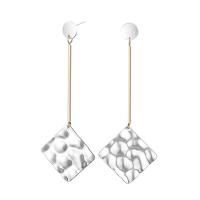 Zinc Alloy Drop Earring, stainless steel post pin, Geometrical Pattern, plated, for woman, lead & cadmium free 