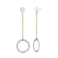 Zinc Alloy Drop Earring, stainless steel post pin, Round, plated, for woman, lead & cadmium free 