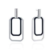 Zinc Alloy Drop Earring, stainless steel post pin, Geometrical Pattern, plated, for woman, lead & cadmium free 