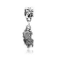 Zinc Alloy European Pendants, Fish, antique silver color plated, without troll Approx 4.5mm 