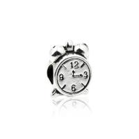 цинковые бусины Пандора, цинковый сплав, часы, плакированный цветом под старое серебро, без Тролль отверстие:Приблизительно 4.5mm, продается PC