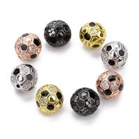Cubic Zirconia Micro Pave Brass Beads, Round, plated, micro pave cubic zirconia nickel, lead & cadmium free, 10mm Approx 1mm 