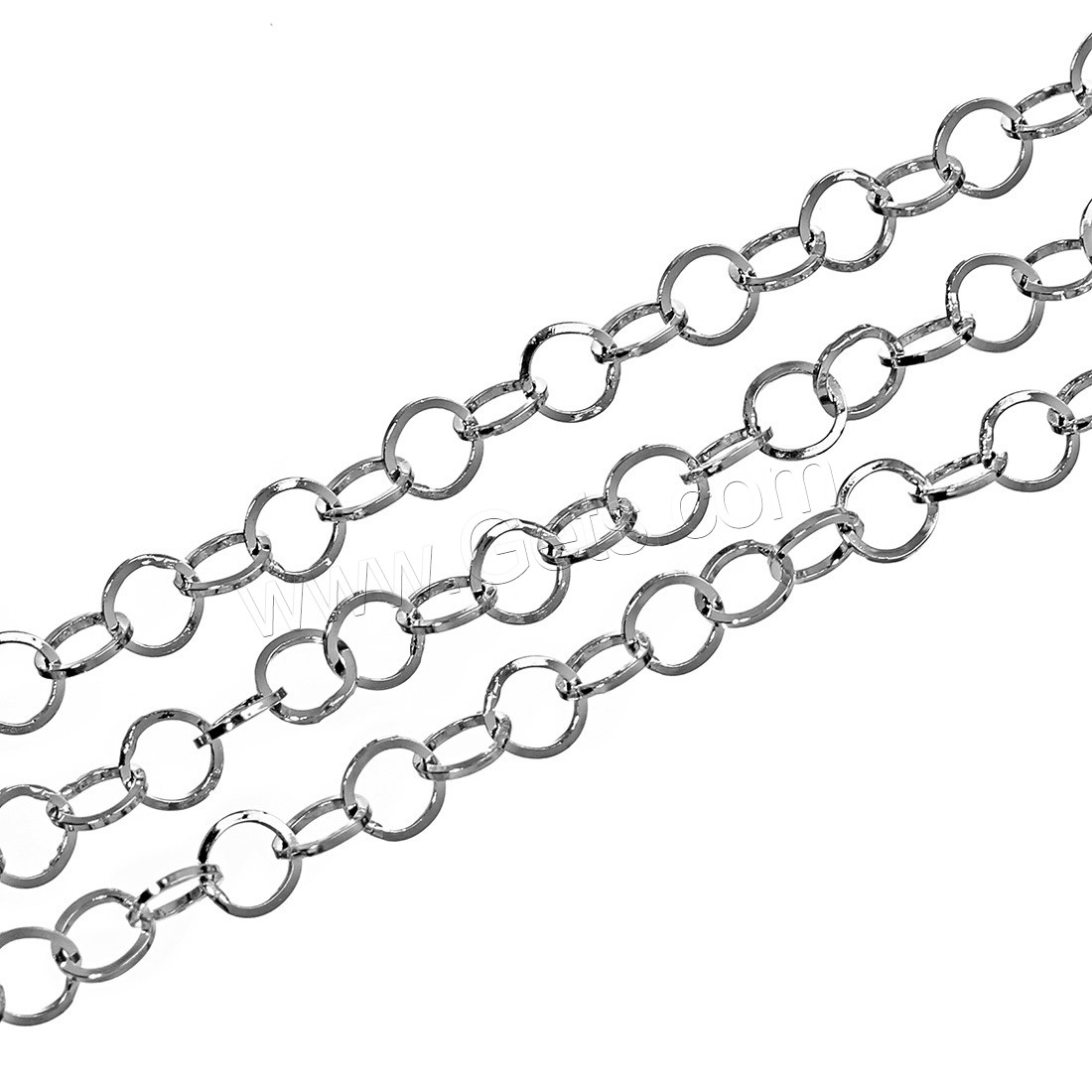 Stainless Steel Rolo Chain, different size for choice, original color, 10Yards/Spool, Sold By Spool