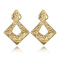Zinc Alloy Drop Earring, stainless steel post pin, gold color plated, for woman, lead & cadmium free 