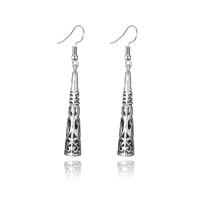 Zinc Alloy Drop Earring, iron earring hook, antique silver color plated, for woman, lead & cadmium free 