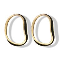 Zinc Alloy Stud Earring, stainless steel post pin, gold color plated, for woman & enamel, lead & cadmium free 
