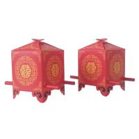 Papel Caja de caramelo de boda, Sostenible, Rojo, 55x55x85mm, Vendido por UD