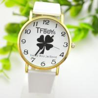 Women Wrist Watch, PU Leather, with Glass & Zinc Alloy, gold color plated, for woman 20mm Approx 9.2 Inch 