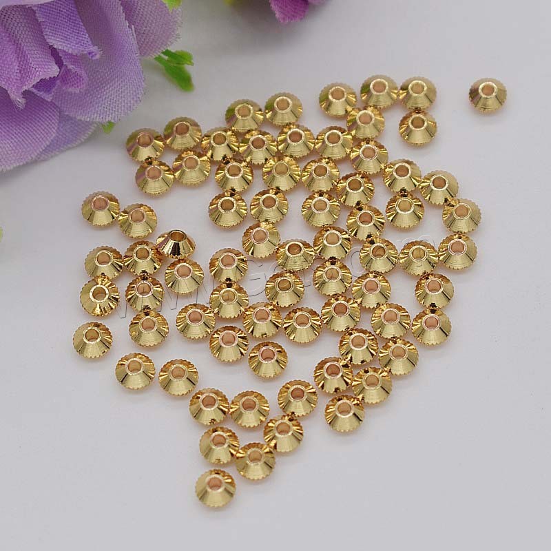 Brass Spacer Beads, plated, different size for choice, more colors for choice, Hole:Approx 0.5-1mm, Sold By PC