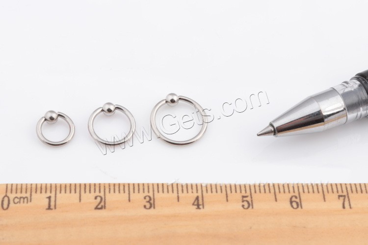 Titanium Steel Nose Piercing Jewelry, Unisex & different size for choice, original color, Sold By PC