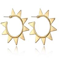 Zinc Alloy Stud Earring, stainless steel post pin, gold color plated, for woman, lead & cadmium free, 51mm 