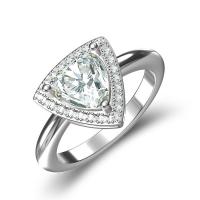 metal anillo, chapado en platina real, diverso tamaño para la opción & micro arcilla de zirconia cúbica & para mujer, 12x12mm, Vendido por UD