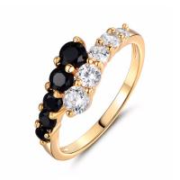 Cubic Zirconia Micro Pave Brass Finger Ring, plated & micro pave cubic zirconia 8.5mm 