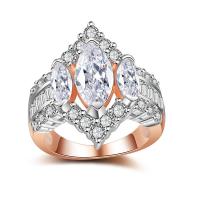 Кубическое цирконовое латунное кольцо, Латунь, Другое покрытие, разный размер для выбора & Женский & с кубическим цирконием, продается PC