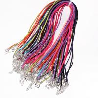 Шерсть шнур ожерелье, Бархат, Много цветов для выбора, 3mm, длина:Приблизительно 16 дюймовый, 10пряди/Лот, продается Лот