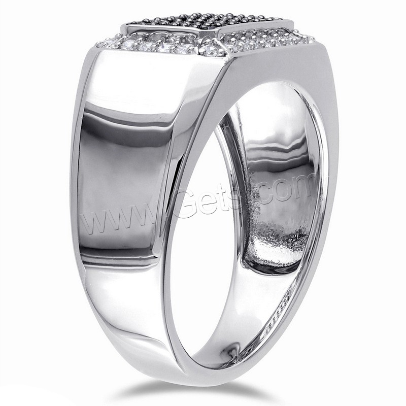 Cubic Zircon Brass Finger Ring, silver color plated, different size for choice & for woman & enamel & with cubic zirconia, 25mm, Sold By PC
