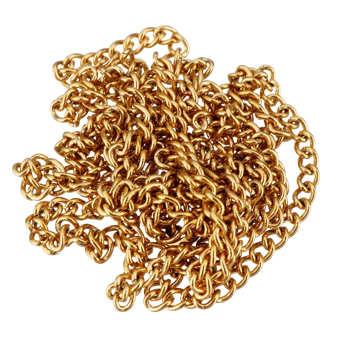 Stainless Steel Oval Chain, with plastic spool, gold color plated, different size for choice & twist oval chain, 25m/Spool, Sold By Spool