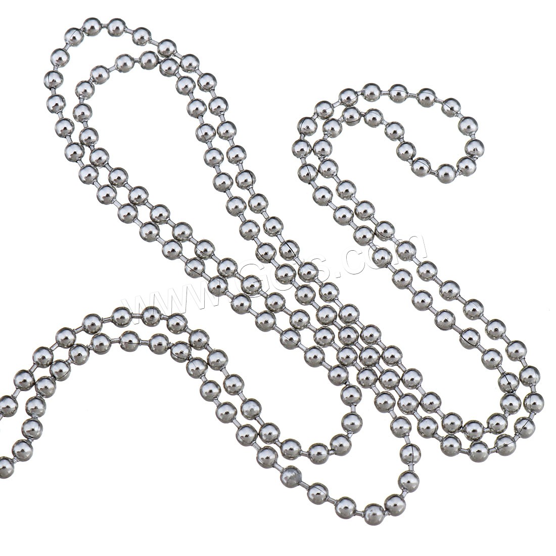 Stainless Steel Ball Chain, with plastic spool, different size for choice, original color, 25m/Spool, Sold By Spool